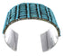 Turquoise Needlepoint Sterling Silver Well-Built Cuff Bracelet CX49565