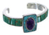 Southwest Multicolor Turquoise Sterling Silver Cuff Bracelet CX49627