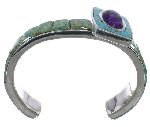 Multicolor Turquoise Southwest Sterling Silver Cuff Bracelet CX49629