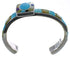 Southwest Multicolor Genuine Sterling Silver Cuff Bracelet CX49644