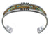 Silver Multicolor Native American Village Design Cuff Bracelet CX49648