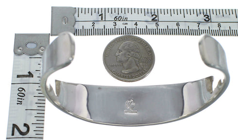 Silver Multicolor Native American Village Design Cuff Bracelet CX49648