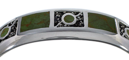 Turquoise Genuine Sterling Silver Southwest Cuff Bracelet CX49652