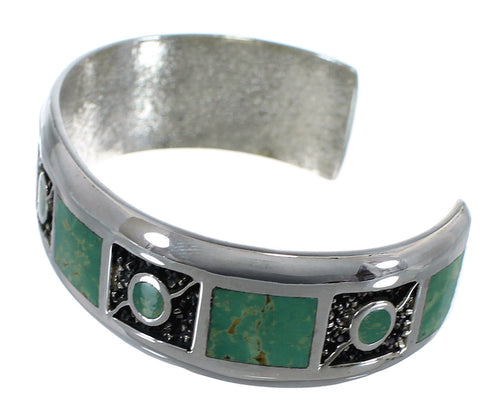 Southwest Turquoise Authentic Sterling Silver Cuff Bracelet CX49657