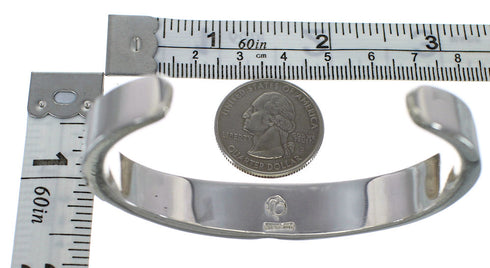 Southwest Sterling Silver Turquoise Sturdy Cuff Bracelet CX49740