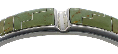 Southwest Turquoise Sterling Silver Sturdy Cuff Bracelet CX49741