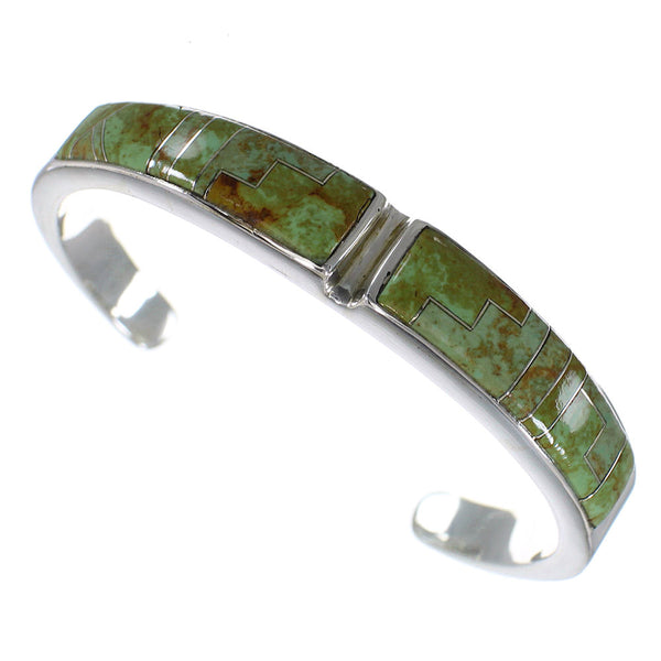 Turquoise Southwest Sterling Silver Sturdy Cuff Bracelet CX49743