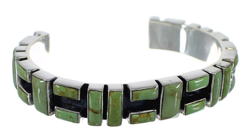 Turquoise Southwest Genuine Sterling Silver Cuff Bracelet CX49773