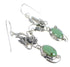 Turquoise Sterling Silver Hook Dangle Flower Earrings AX50015