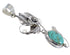 Southwestern Turquoise Silver Flower Pendant AX50162