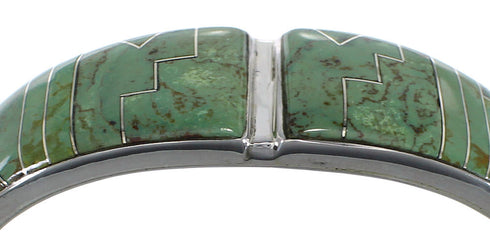 Southwestern Sterling Silver Turquoise Sturdy Cuff Bracelet CX49876