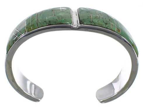 Southwestern Sterling Silver Turquoise Sturdy Cuff Bracelet CX49876