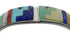 Sterling Silver Multicolor Inlay Southwest Heavy Cuff Bracelet CX49886