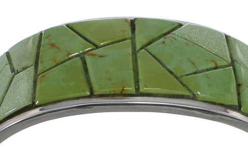 Turquoise Southwestern Silver Well-Built Cuff Bracelet CX49889
