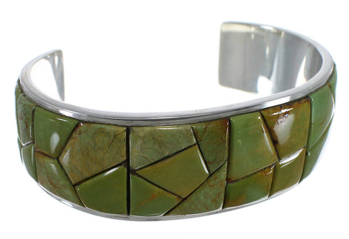 Silver Southwestern Turquoise Well-Built Cuff Bracelet CX49894