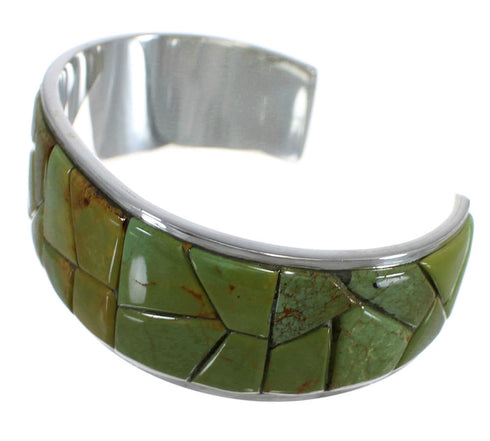 Silver Southwestern Turquoise Well-Built Cuff Bracelet CX49894