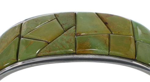 Silver Southwestern Turquoise Well-Built Cuff Bracelet CX49894
