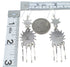 Southwestern Silver Turquoise Needlepoint Hook Dangle Earrings AX51069