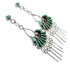 Turquoise And Sterling Silver Needlepoint Post Dangle Earrings AX50686