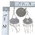 Turquoise And Sterling Silver Needlepoint Post Dangle Earrings AX50686