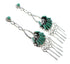 Turquoise Sterling Silver Needlepoint Post Dangle Earrings AX50700