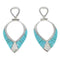 Southwestern Turquoise And Silver Post Dangle Earrings AX50339