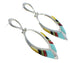 Multicolor And Sterling Silver Post Dangle Earrings AX50346