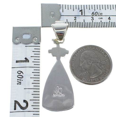 Silver And Multicolor Inlay Pendant AX50384