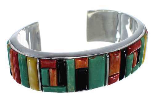 Multicolor Whiterock Silver Southwestern Cuff Bracelet CX50119