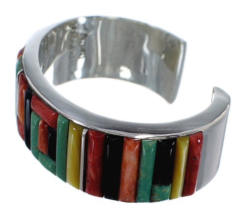 Multicolor Whiterock Silver Southwestern Cuff Bracelet CX50119