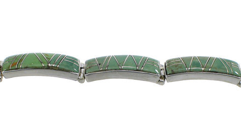 Southwest Sterling Silver Turquoise Link Bracelet CX50184