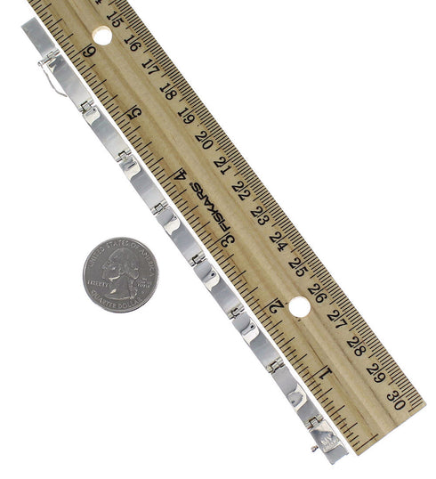 Southwest Genuine Sterling Silver Turquoise Link Bracelet CX50294