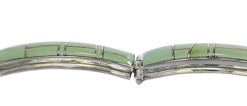 Southwest Authentic Sterling Silver Turquoise Link Bracelet CX50313