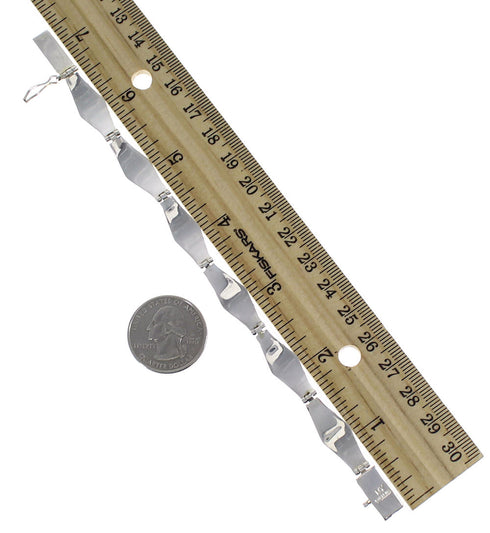 Turquoise Inlay Sterling Silver Southwest Link Bracelet CX50368