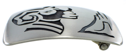 Native American George Phillips Silver Ram Belt Buckle EX50316