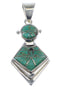 Southwest Silver Turquoise Slide Pendant AX51249