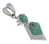 Southwest Silver Turquoise Slide Pendant AX51249