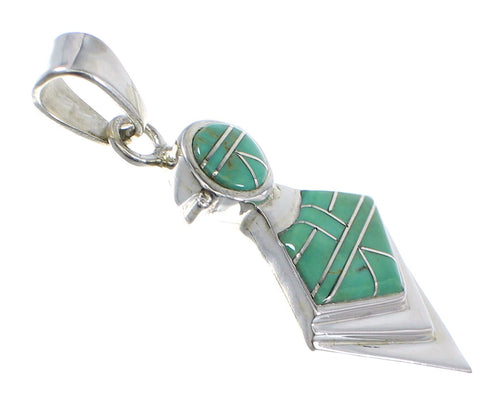 Authentic Sterling Silver Turquoise Slide Pendant AX51255