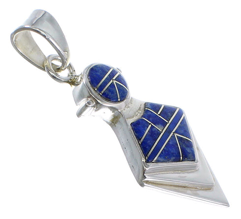 Lapis And Sterling Silver Slide Pendant AX51274