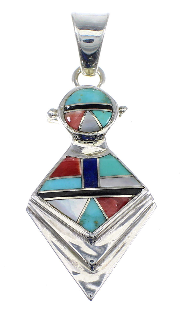 Multicolor Authentic Sterling Silver Slide Pendant AX51277
