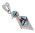 Multicolor Authentic Sterling Silver Slide Pendant AX51277
