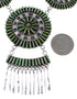 Turquoise Needlepoint Silver Link Necklace Earrings Set CX51333