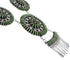 Turquoise Needlepoint Silver Link Necklace Earrings Set CX51333