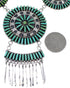 Southwest Turquoise Needlepoint Silver Necklace And Earring Set CX51336