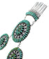 Southwest Turquoise Needlepoint Silver Necklace And Earring Set CX51336