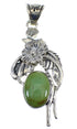 Southwestern Silver Turquoise Flower Pendant AX51549