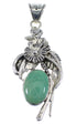 Turquoise Sterling Silver Southwest Flower Pendant AX51550