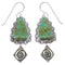 Turquoise Inlay Sterling Silver Hook Dangle Earrings AX51588