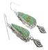 Turquoise Inlay Sterling Silver Hook Dangle Earrings AX51588