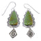 Turquoise Inlay Authentic Sterling Silver Hook Dangle Earrings AX51603